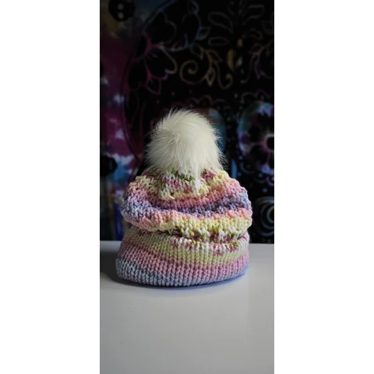 Pompom Beanie Double Layer Lightweight