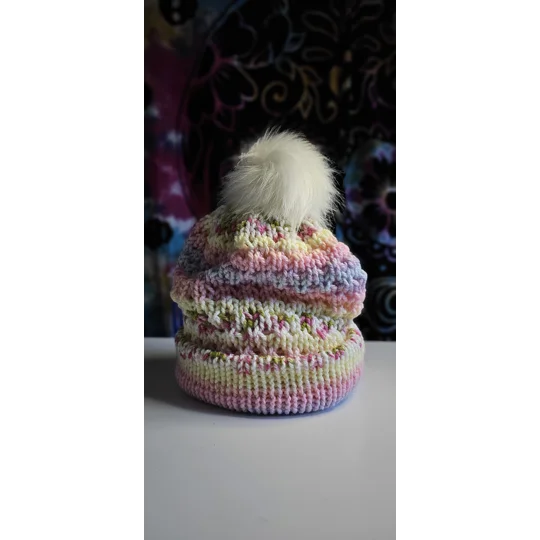 Pompom Beanie Double Layer Lightweight