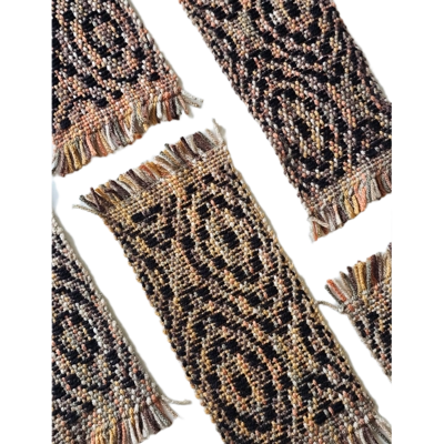 Woven Coasters OX Long Black Orange