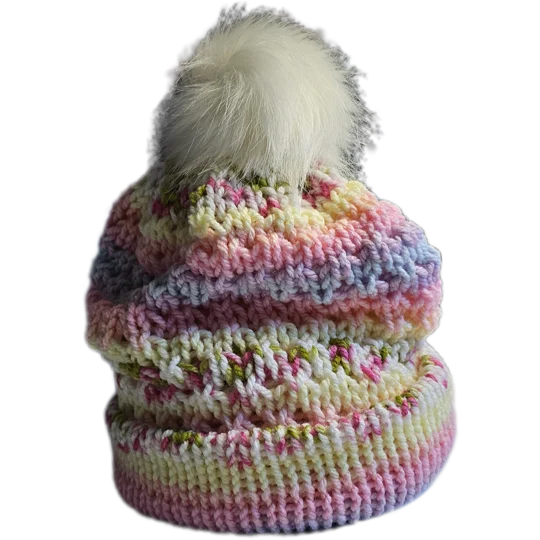 Pompom Beanie Double Layer Lightweight