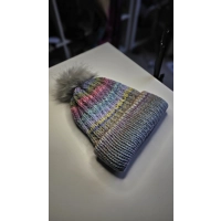 Pastel Beanie Ribbed and Pompom Wool Pastel