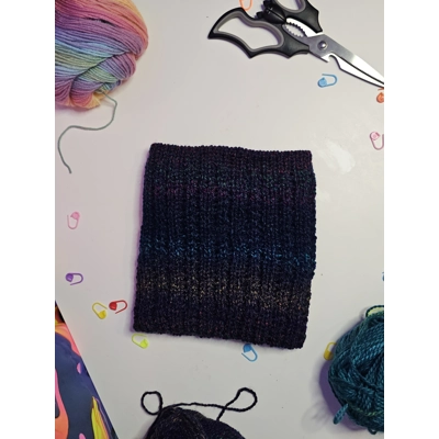 Neck Warmer Patterned Cowl Scarf Dark Rainbow