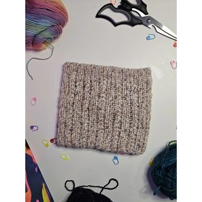 Neck Warmer Patterned Cowl Scarf Gray Beige Alpaca