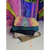 Neck Warmer Patterned Cowl Scarf Light Brown Bulky