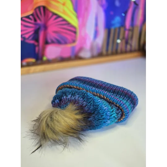 Pompom Beanie - Double Layer - Wool