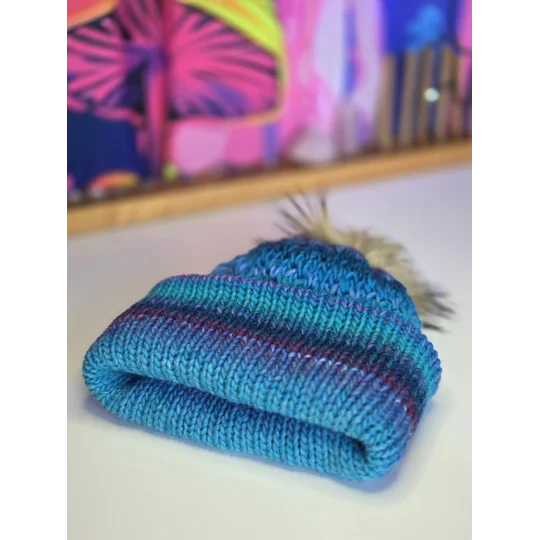 Pompom Beanie - Double Layer - Wool