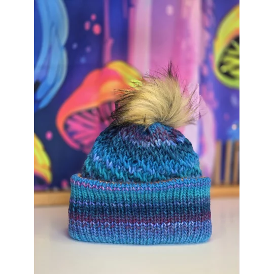 Pompom Beanie - Double Layer - Wool