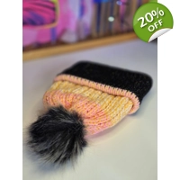Pompom Beanie - Double Layer - Shiny Brim
