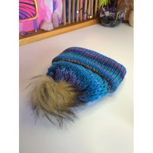 Pompom Beanie - Double Layer - Wool