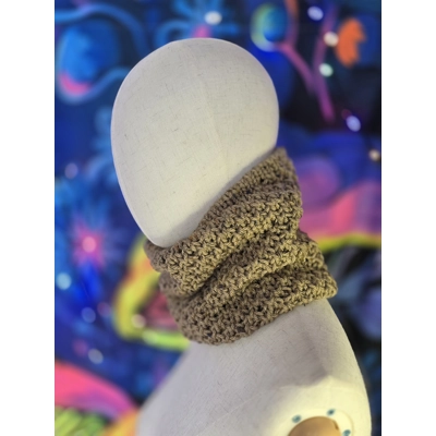 Neck Warmer - Bulky Knit – Light Brown