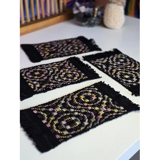 Handwoven Coasters – Medium Rectangle - Set of 4