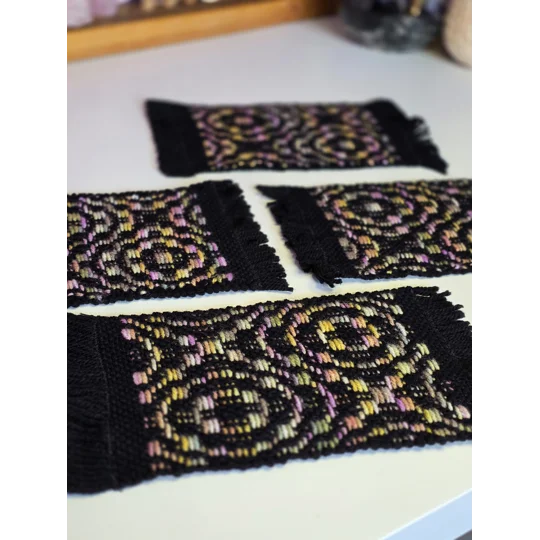 Handwoven Coasters – Medium Rectangle - Set of 4