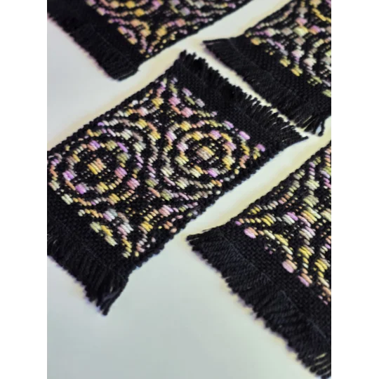 Handwoven Coasters – Medium Rectangle - Set of 4