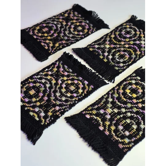 Handwoven Coasters – Medium Rectangle - Set of 4