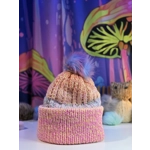 Beanie Pastel Pompom Ribbed Yello Pink Green