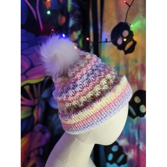 Pompom Beanie Double Layer Lightweight