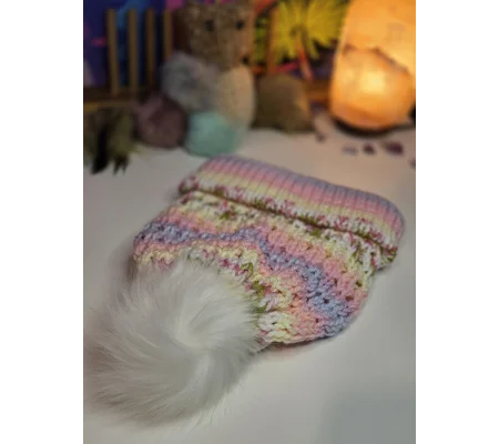 Pompom Beanie Double Layer Lightweight