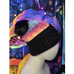 Pompom Beanie - Double Layer - Shiny Brim
