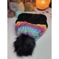 Pompom Beanie - Double Layer - Shiny Brim