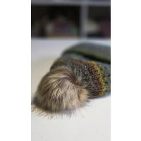 Pompom Beanie - Double Layer Ribbed - Wool