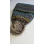 Pompom Beanie - Double Layer Ribbed - Wool
