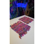 Handwoven Wool Coasters - Colourburst Edition (set of 2)