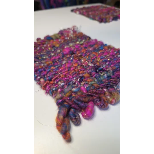 Handwoven Wool Coasters - Colourburst Edition (set of 2)