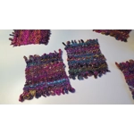Handwoven Wool Coasters - Colourburst Edition (set of 2)