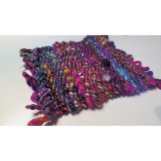 Handwoven Wool Coasters - Colourburst Edition (set of 2)