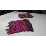 Handwoven Wool Coasters - Colourburst Edition (set of 2)