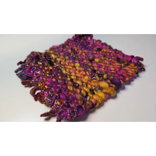 Handwoven Wool Coasters - Colourburst Edition (set of 2)