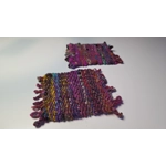 Handwoven Wool Coasters - Colourburst Edition (set of 2)