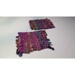Handwoven Wool Coasters - Colourburst Edition (set of 2)