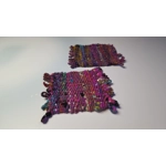 Handwoven Wool Coasters - Colourburst Edition (set of 2)