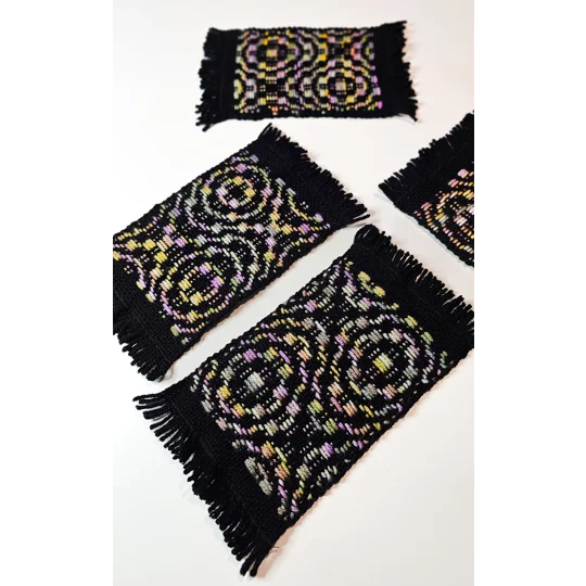 Handwoven Coasters – Medium Rectangle - Set of 4