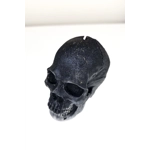 Big Decorative Pillar Candle Skull Old Rock On the Pathway Gray