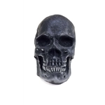Big Decorative Pillar Candle Skull Old Rock On the Pathway Gray