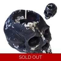 Small skull snowflake black and silver gothic decor