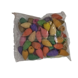 60pcs Backflow Incense Cones in Mixed Colours and Fragrances