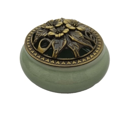 Classic Ceramic Incense Burner - Grass Green