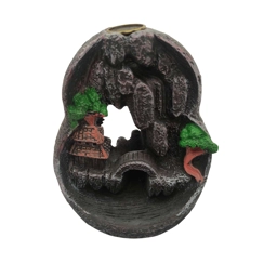 Mountain Tower Trees Resin Waterfall Backflow Incense Burner