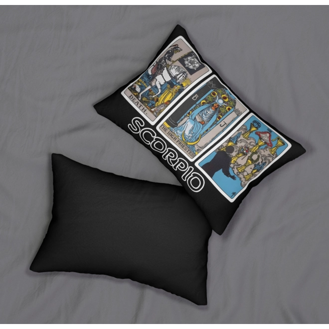 Additional Image for Astrology-Themed Lumbar Pillow - Scorpio Zodiac Décor, Astrology Gift, Horoscope Home Accent, Tarot