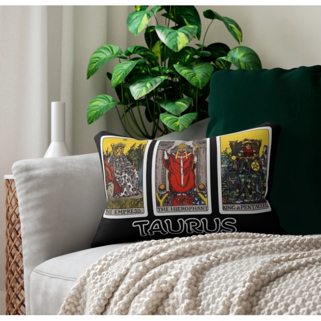 Additional Image for Astrology-Themed Lumbar Pillow - Taurus Zodiac Décor, Astrology Gift, Horoscope Home Accent, Tarot P