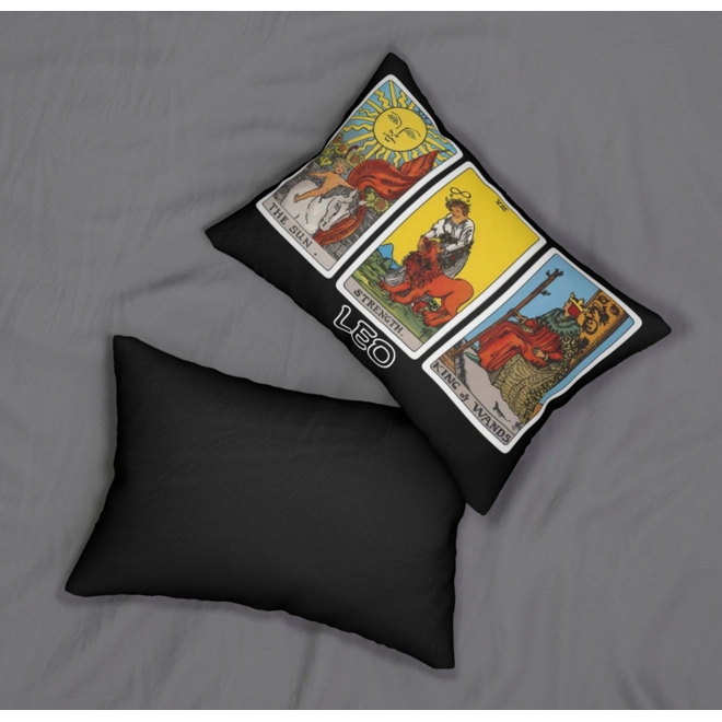 Additional Image for Astrology-Themed Lumbar Pillow - Leo Zodiac Décor, Astrology Gift, Horoscope Home Accent, Tarot Prin