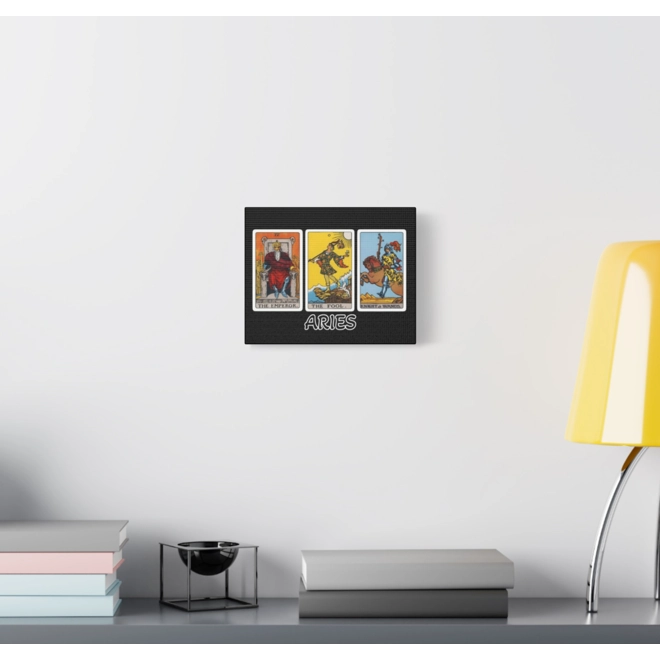 Additional Image for Aries Tarot Canvas Wall Art 10" x 8" (Horizontal) Black or White