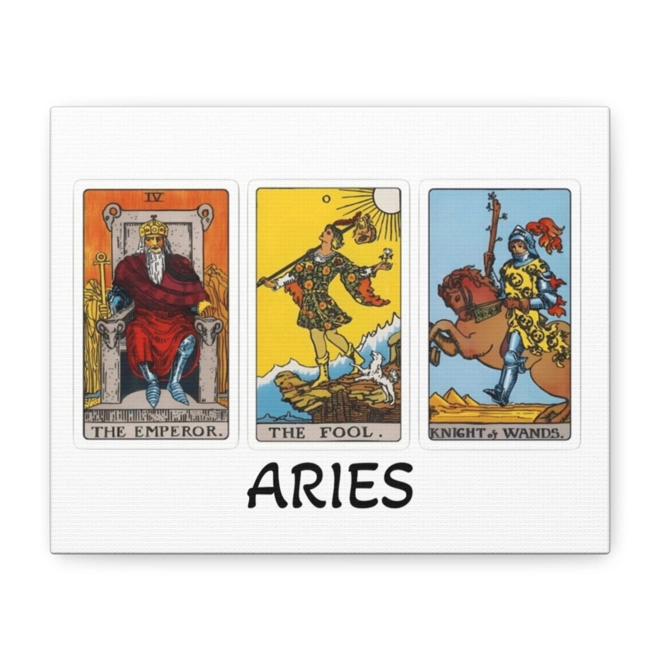 product Image for Aries Tarot Canvas Wall Art 10" x 8" (Horizontal) Black or White