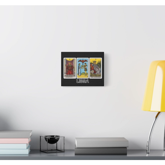 Additional Image for Libra Tarot Canvas Wall Art 10" x 8" (Horizontal) Black or White