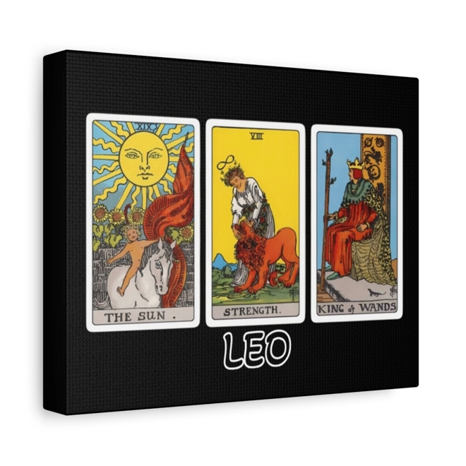 Additional Image for Leo Tarot Canvas Wall Art 10" x 8" (Horizontal) Black or White