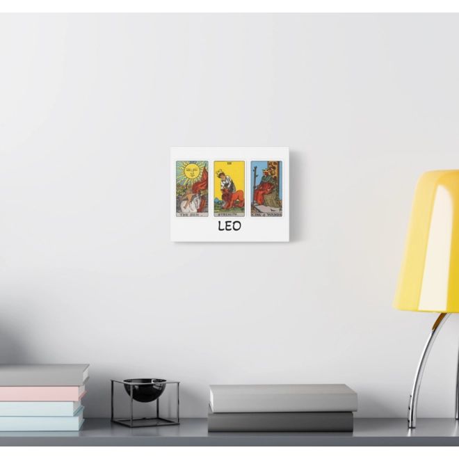 Additional Image for Leo Tarot Canvas Wall Art 10" x 8" (Horizontal) Black or White