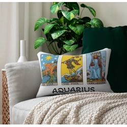 Astrology-Themed Lumbar Pillow - Aquarius Zodiac Décor, Astrology Gift, Horosc..